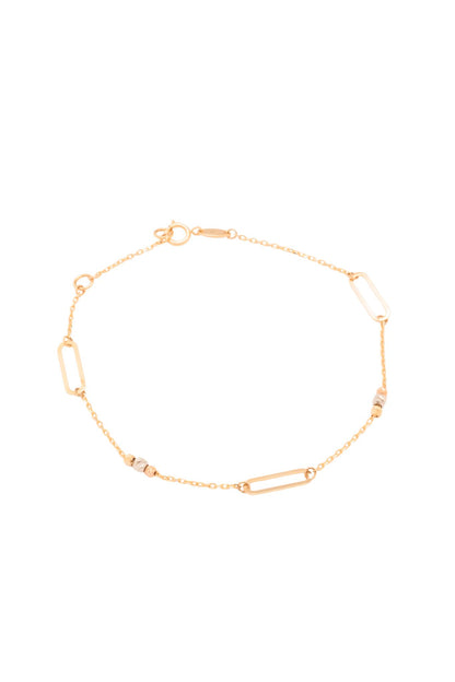 Pulsera 10 kilates silueta de cilindro y bolitas de oro florentino..png