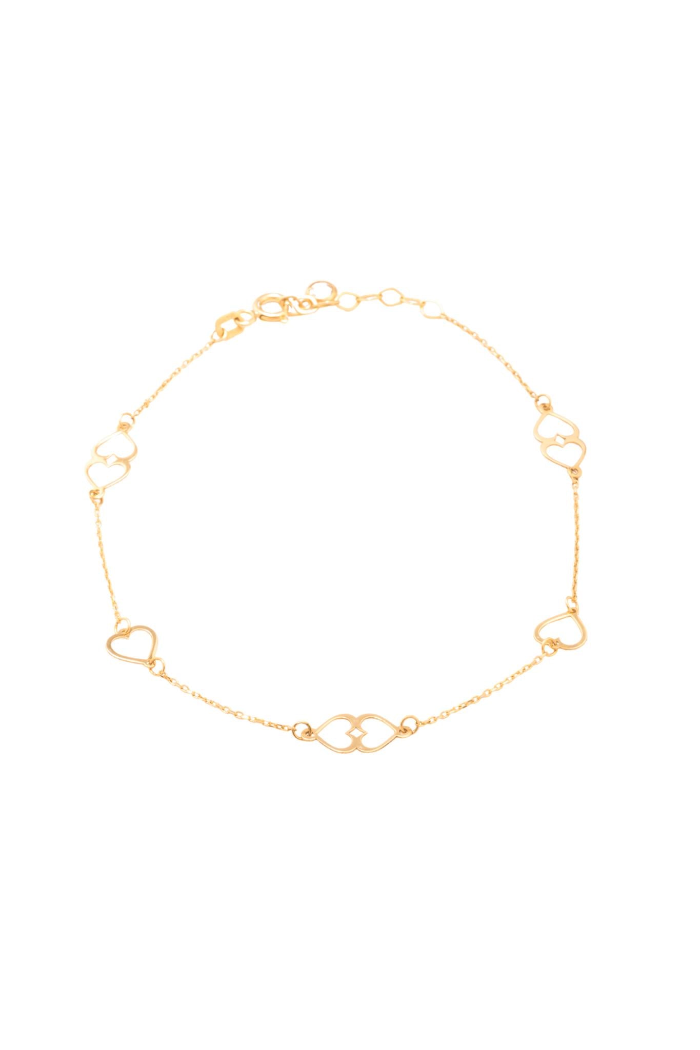 Pulsera 10 kilates silueta de corazones..png