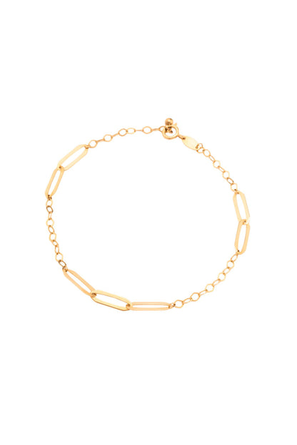 Pulsera 10 kilates una circular, silueta de óvalo liso..png