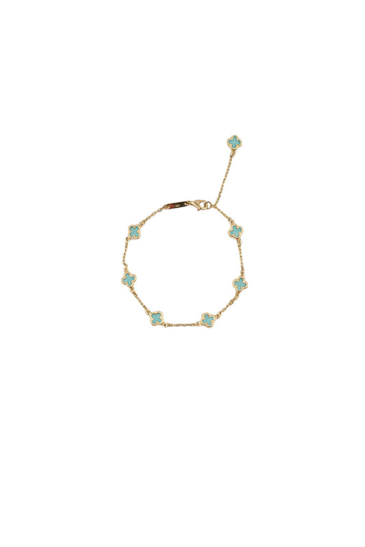 Pulsera de oro de 14 kilates con 7 flores azules .png