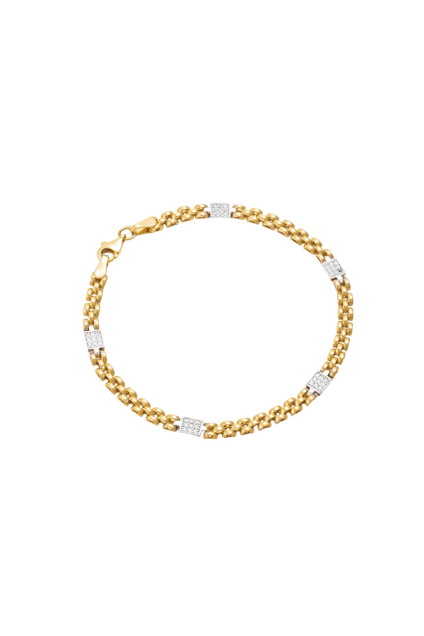 Pulsera de oro solido de 10 kilates tipo rolex delgado y cuadro de zirconia .png