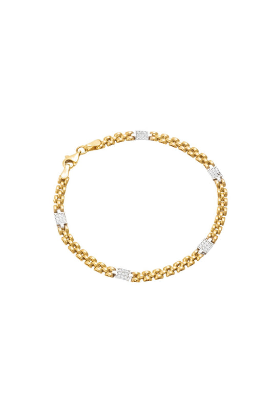 Pulsera de oro solido de 10 kilates tipo rolex delgado y cuadro de zirconia .png
