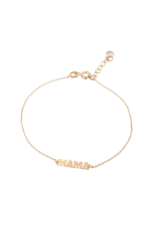Pulsera de oro sólido en 10 kialtes con tejido ultra fino y palabra "mama".png