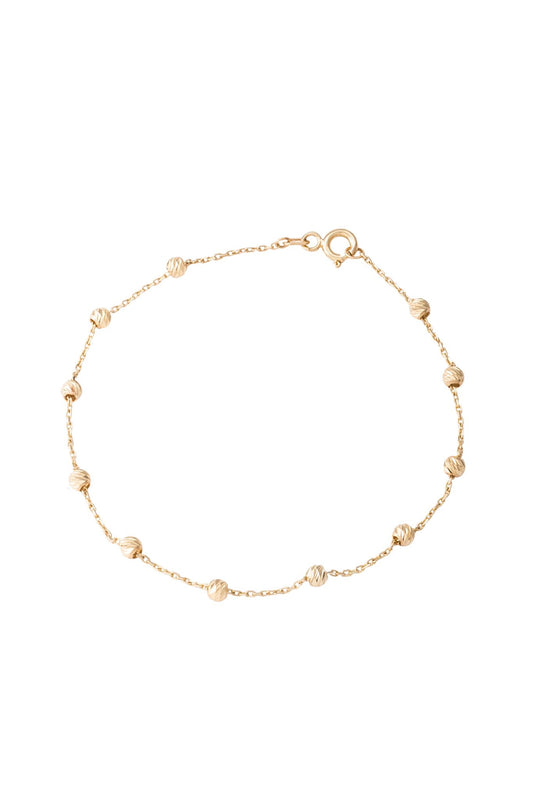 Pulsera de oro sólido en 10 kilates con bolitas diamantadas diferentes tamaños oro amarillo..png