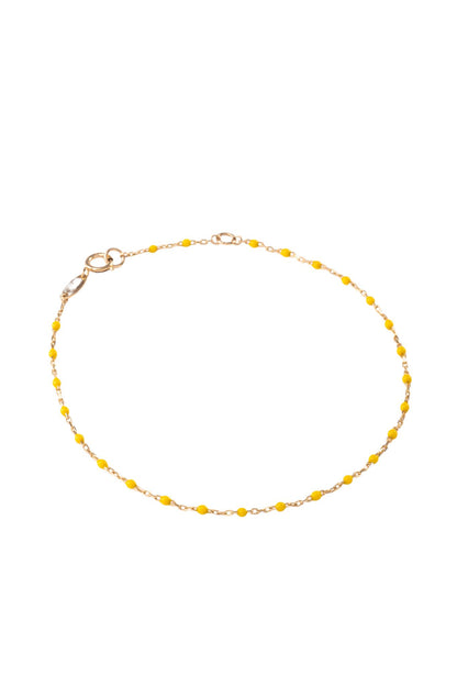 Pulsera de oro sólido en 10 kilates con bolitas esmaltadas amarillas..png