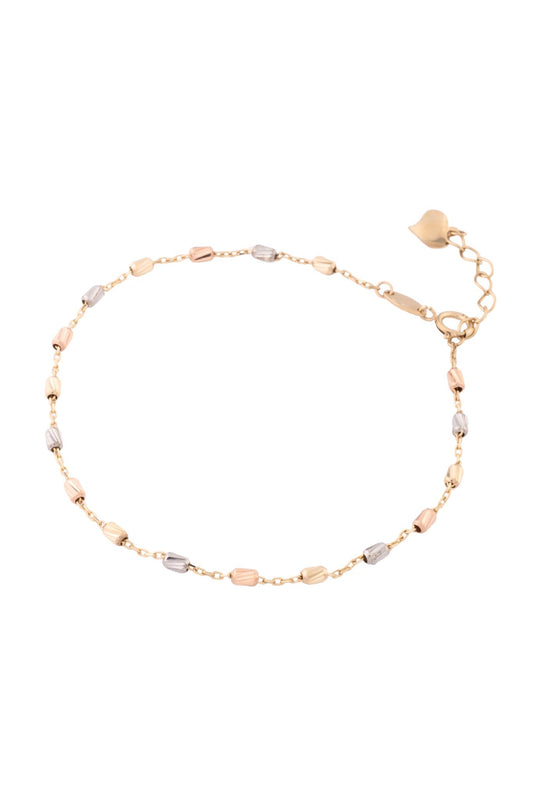 Pulsera de oro sólido en 10 kilates con cilindros diamantados en oro florentino separados..png