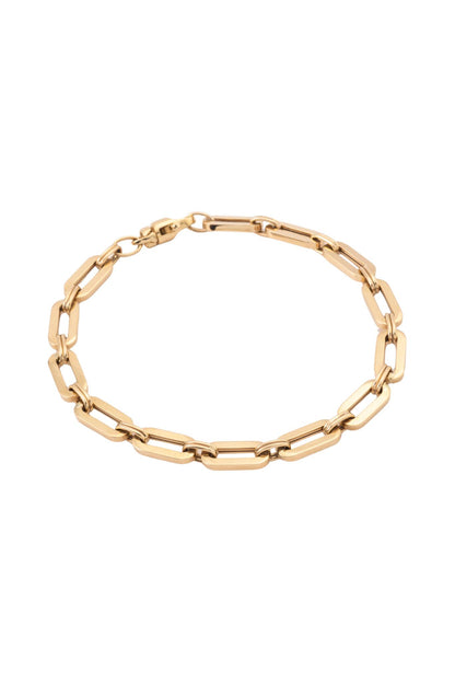 Pulsera de oro sólido en 10 kilates con eslabón 3D ovalado y unión óvalos lisos..png