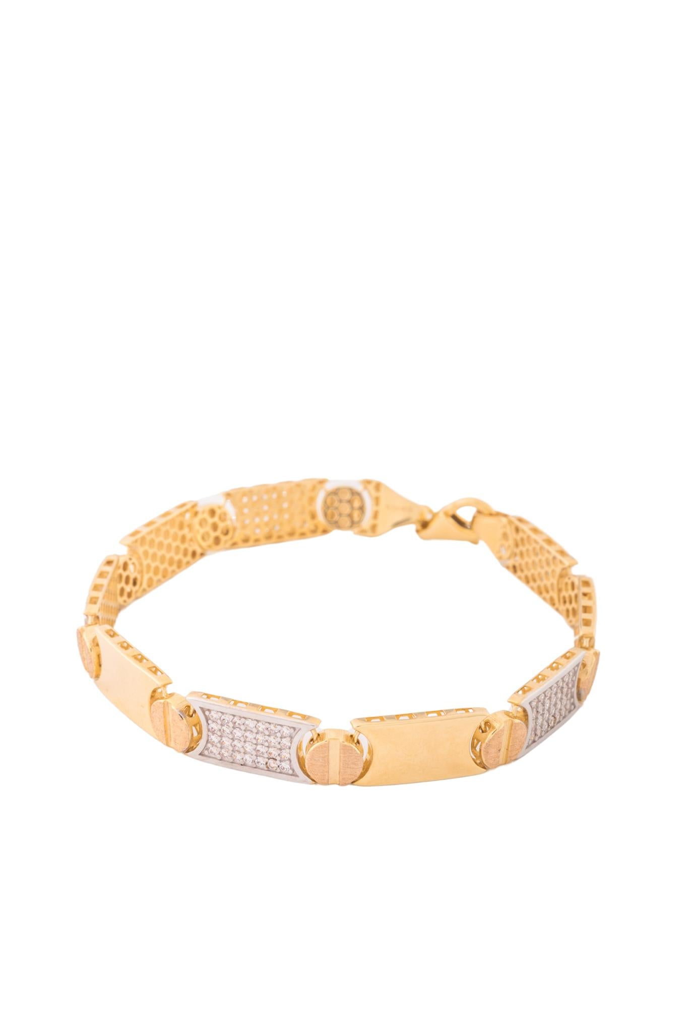 Pulsera de oro sólido en 10 kilates con eslabón rectangular liso oro amarillo.png