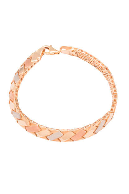 Pulsera de oro sólido en 10 kilates con forma de trenza en oro florentino .png