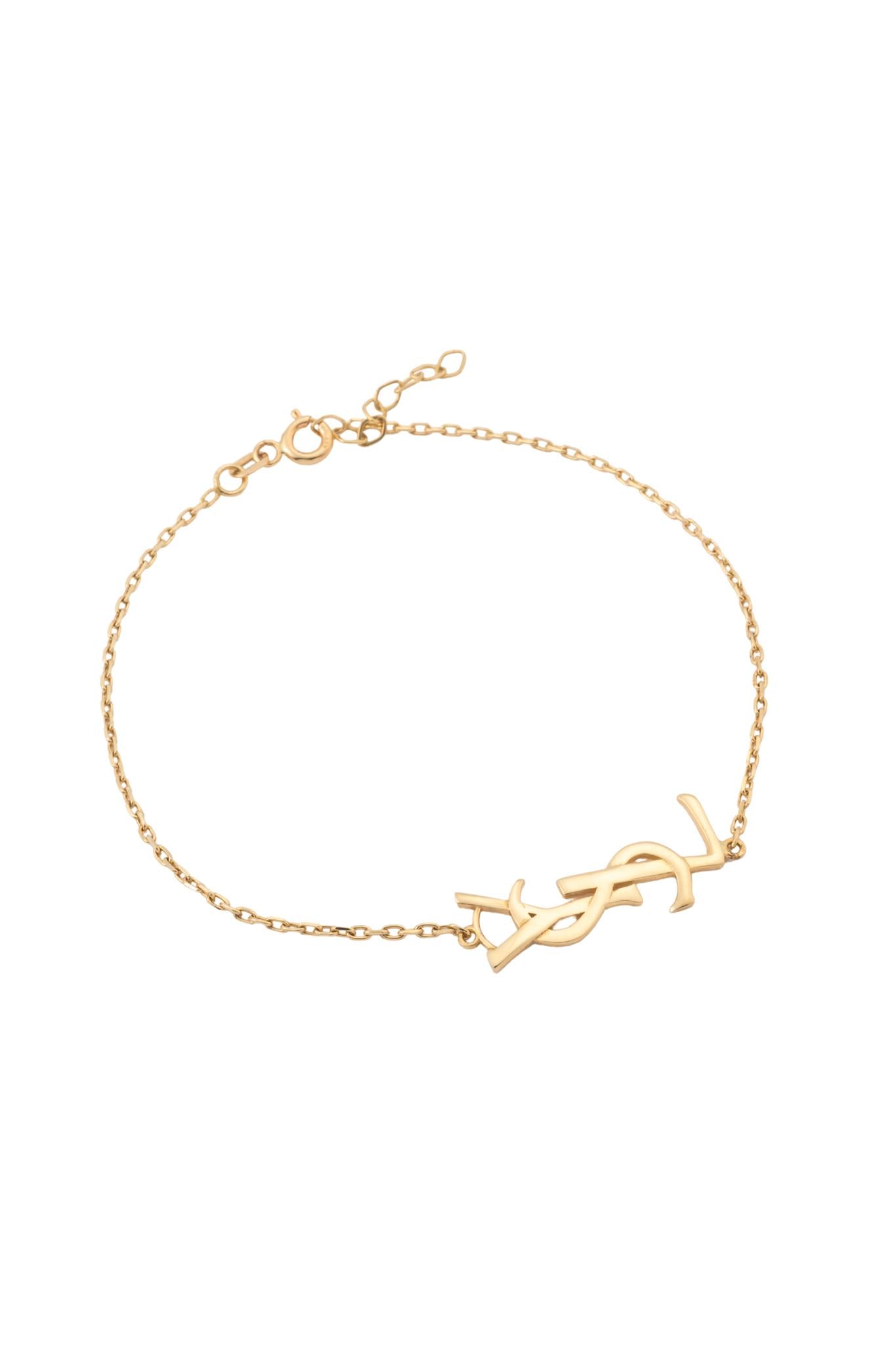 Pulsera de oro sólido en 10 kilates con iniciales YSL lisas grandes..png