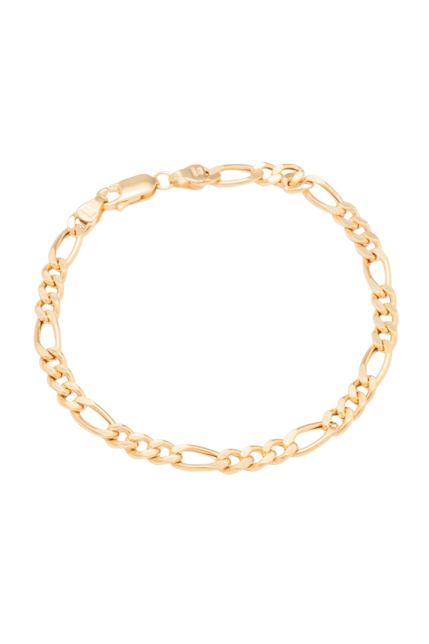 Pulsera de oro sólido en 10 kilates con tres y una grande.png