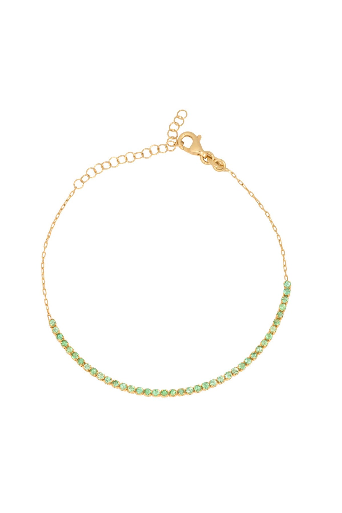 Pulsera de oro sólido en 14 kilates con media tenis esmeralda 0.59 ct..png
