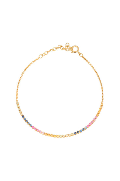 Pulsera de oro sólido en 14 kilates con media tenis rainbow 0.8 ct..png