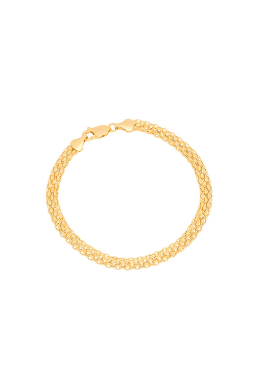 Pulsera de oro sólido en 14 kilates con tejido de triple línea .png