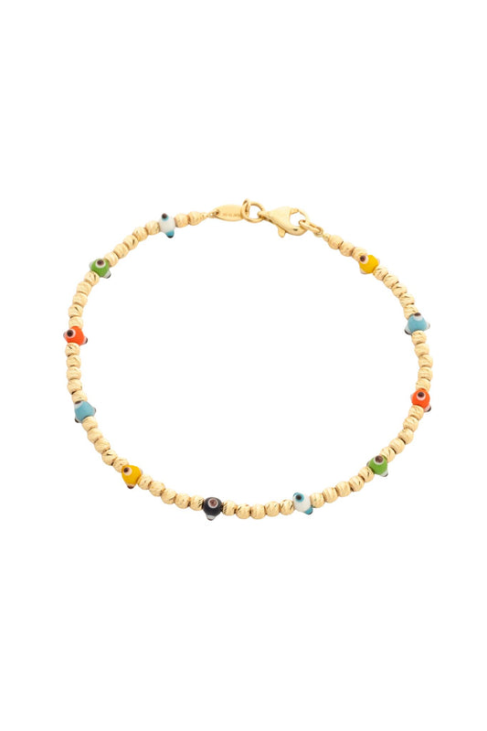 Pulsera en 10 kilates con bolitas diamantadas y ojitos.png