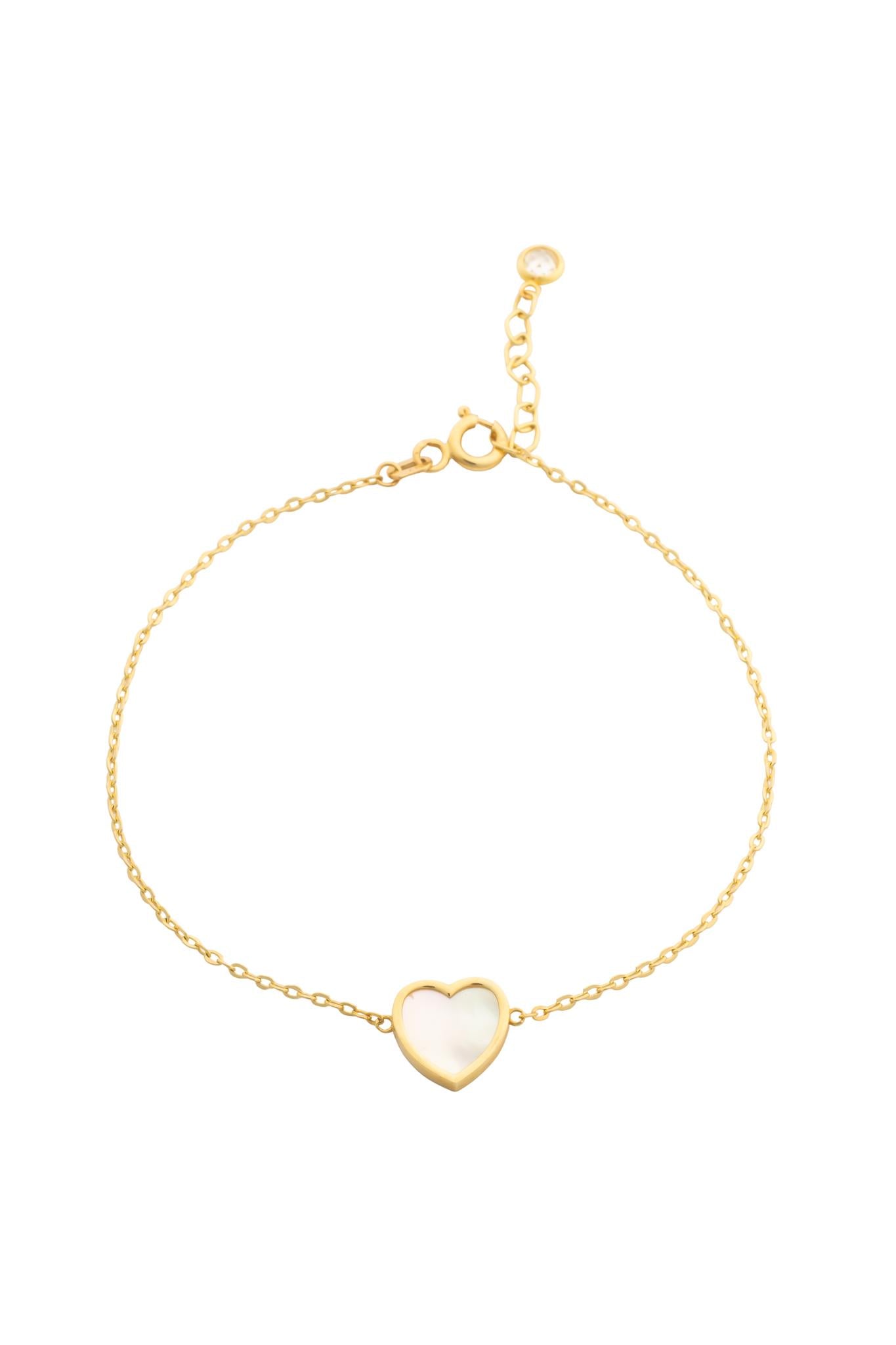 Pulsera en 10 kilates con corazón de madre perla.png
