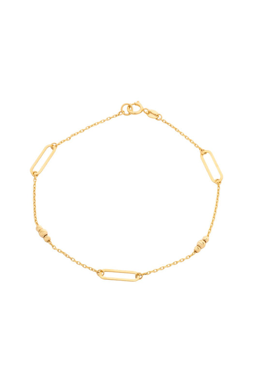 Pulsera en 10 kilates con eslabones alargados y bolitas diamantadas.png