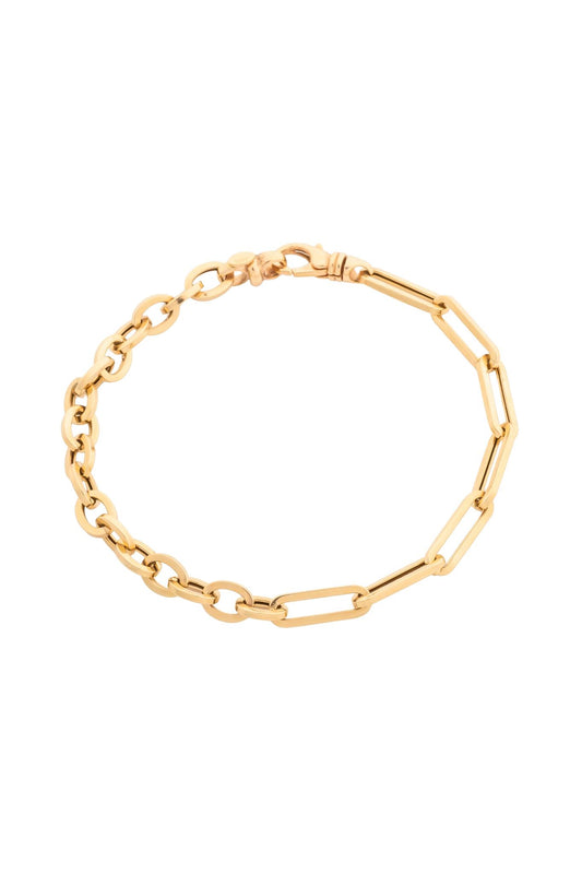 Pulsera en 10 kilates con eslabones rectangulares y circulares.png