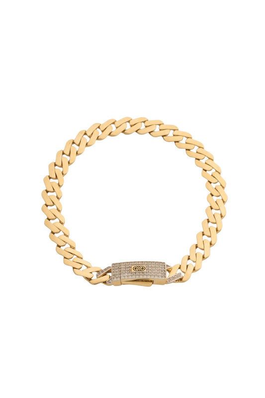 Pulsera en 10 kilates tejido cubano liso caballero.png