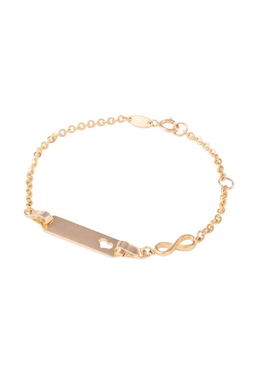 Pulsera esclava de oro sólido en 10 kilates con eslabón básico .png
