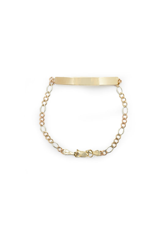 Pulsera esclava de oro sólido en 10 kilates con eslabón cartier delgado oro florentino larga..png