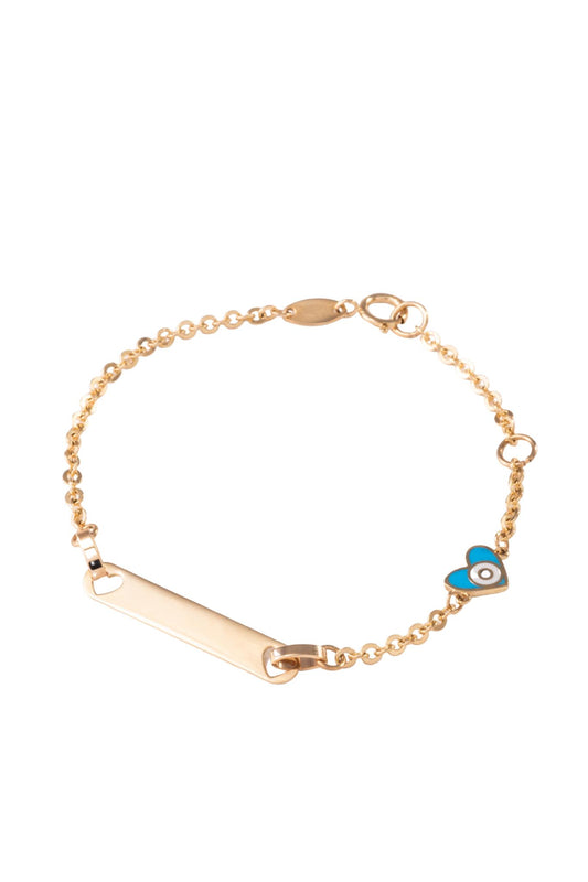 Pulsera esclava de oro sólido en 10 kilates con tejido eslabón básico.png