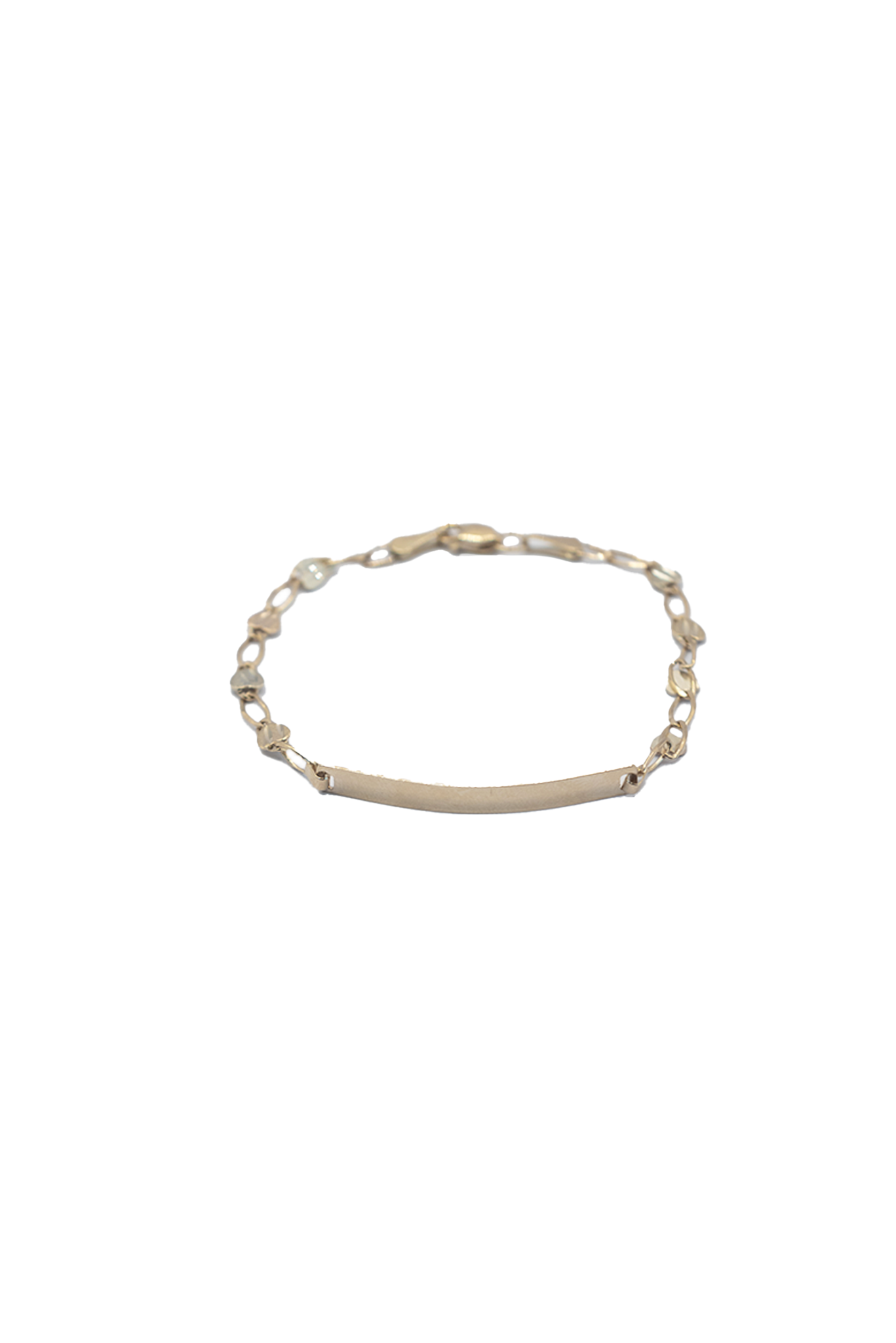 Pulsera eslcava de oro  eslabón semilla abierta y corazones oro florenino diamantados intercalados..png