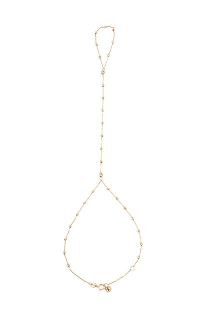 Pulsera handchain 10 kilates con bolitas diamantadas..png