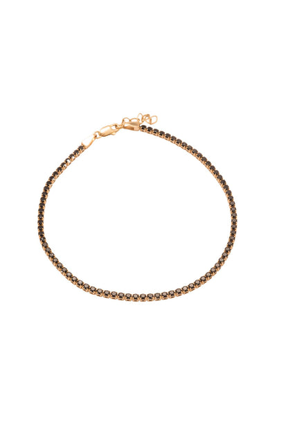 Pulsera tenis de oro sólido en 14 kilates con zirconias negras montadas en oro amarillo..png