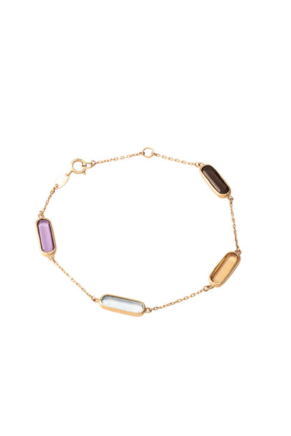 Pulso de oro solido en 10 kilates con cadena  normal y 4 piedras cuadradas color pastel.png