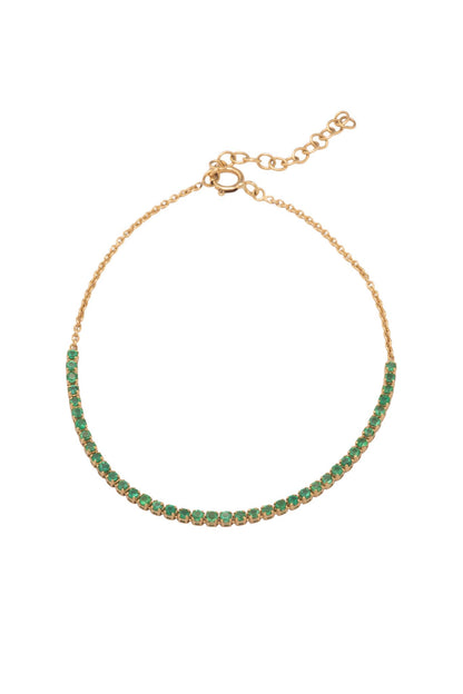 Pulso de oro sólido en 14 kilates con media tenis esmeralda de 0.55 ct..png
