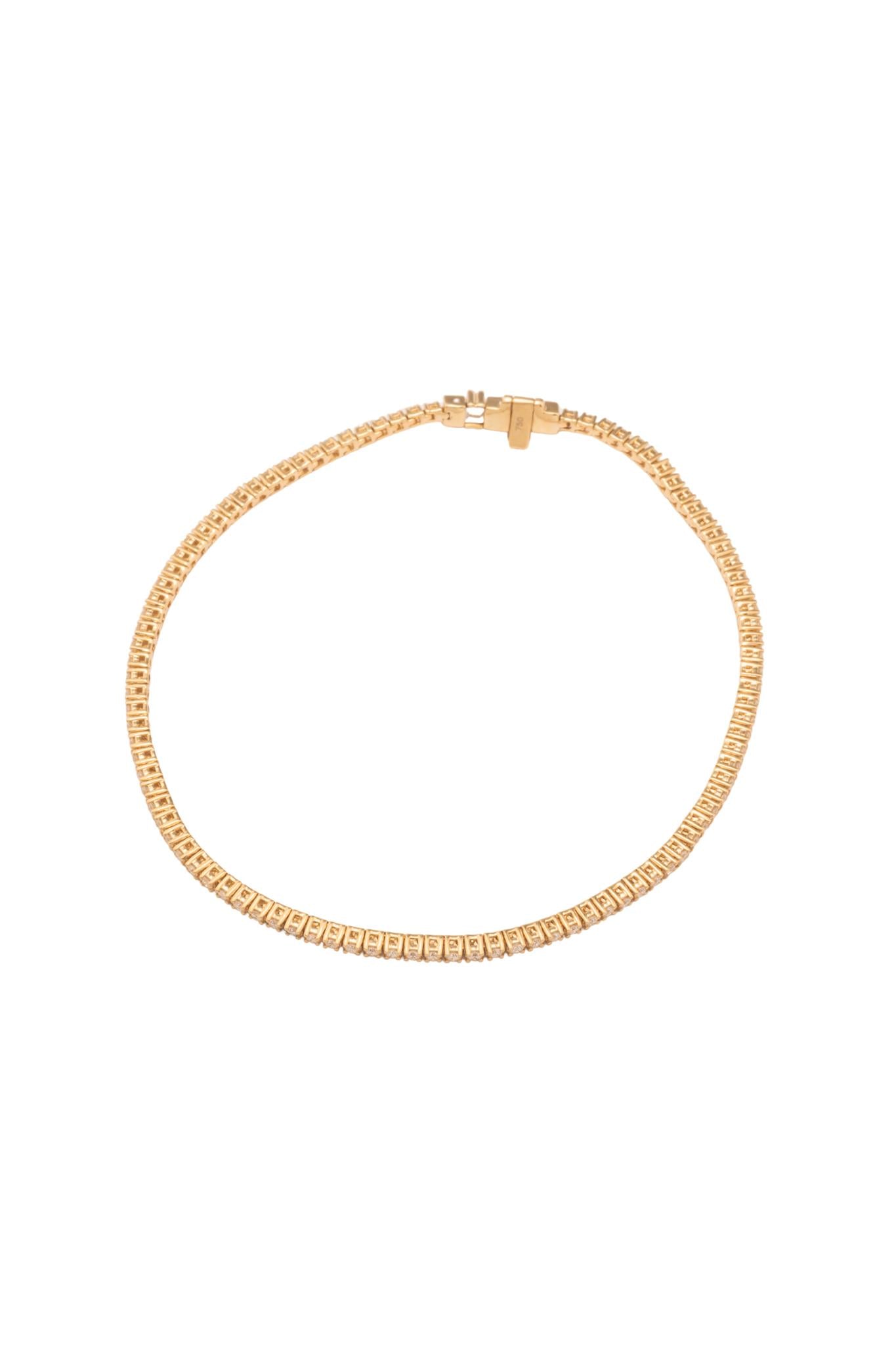 Pulso de oro sólido en 18 kilates con tenis de diamantes 1 ct G-VS ..png